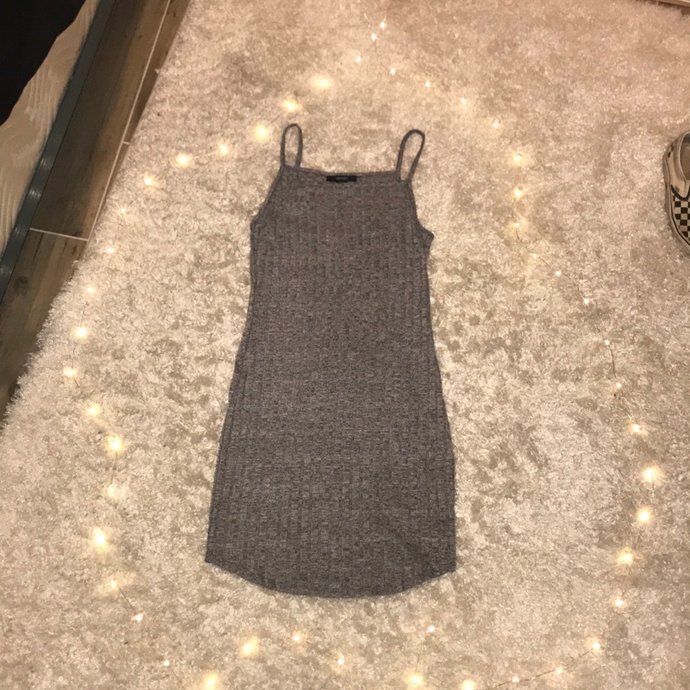 Grey body con dress